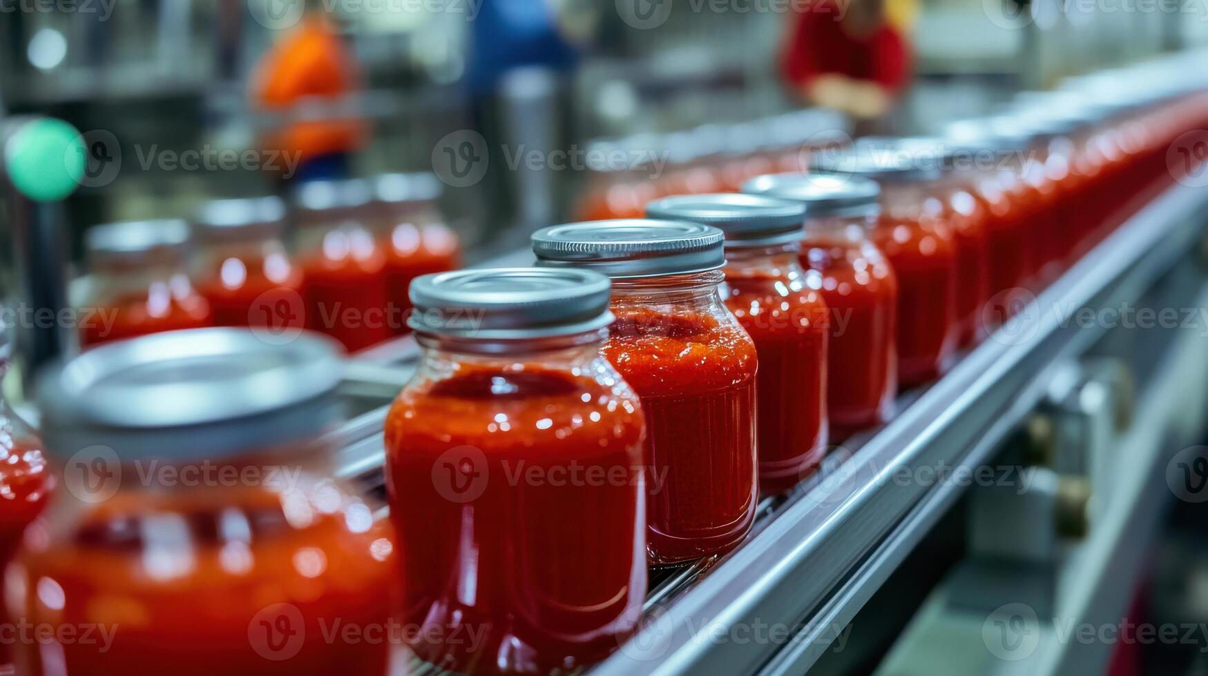 Advanced Conveyor Line for Tomato Processing in a Facility photo