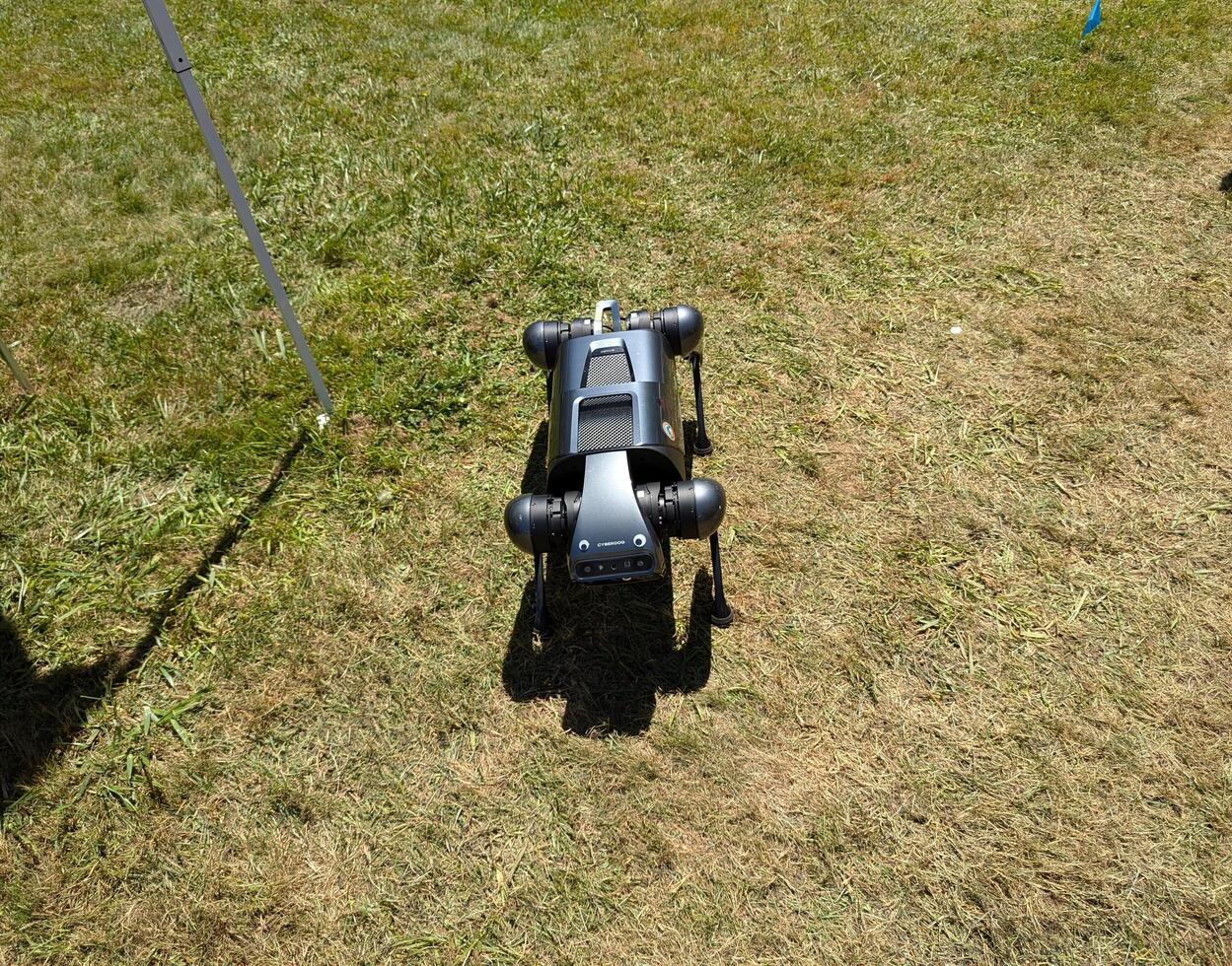 Orcas Island, Washington, USA - 06.28.2024 Boston Dynamics Spot robot, a multi-purpose dog robot, walking the street photo