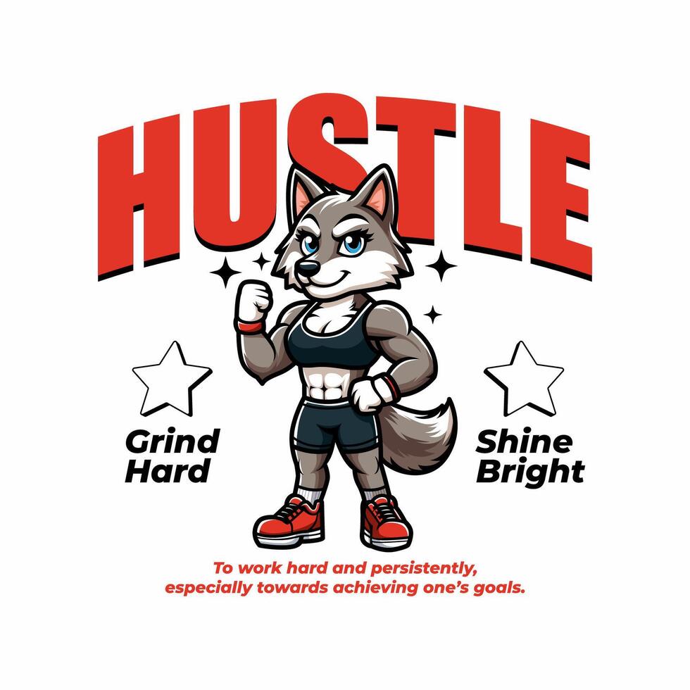 Hustle T-shirt design template. eps 10 vector
