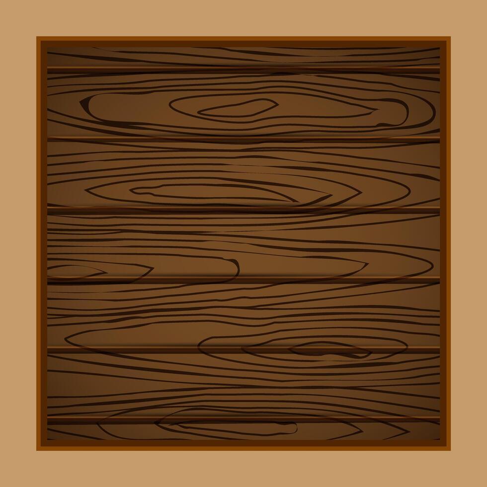 realistic imitation of wood texture on a square shape vector