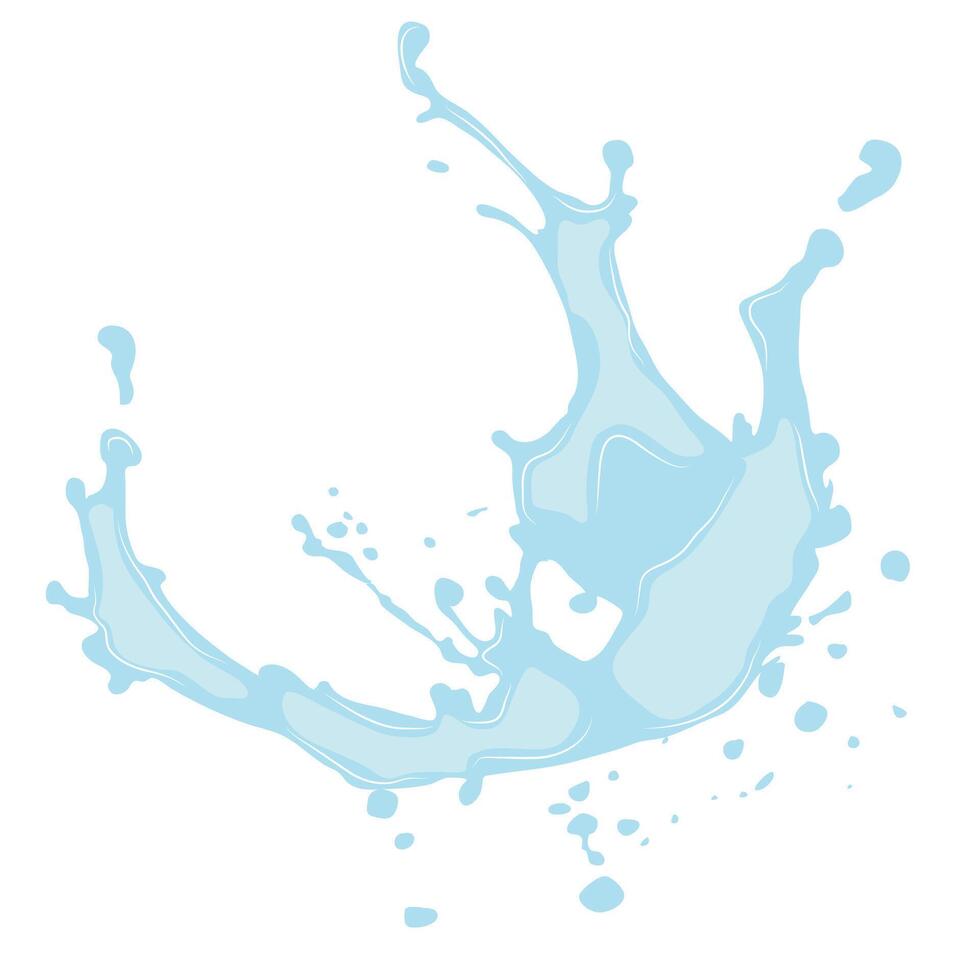large splash of spilled liquid on the surface11 vector