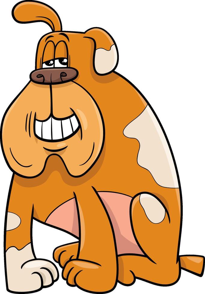 cartoon spotted dog animal character vector