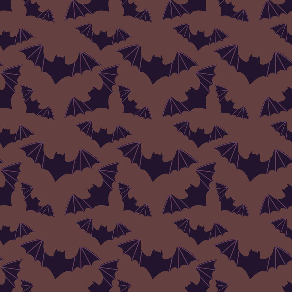 Halloween seamless pattern with bats vector