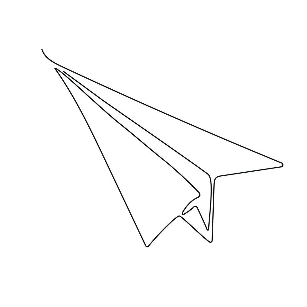 Paper plane icon set. Origami paper airplane illustration isolated outline. Minimal outline design element for print, banner, card, brochure, logo vector