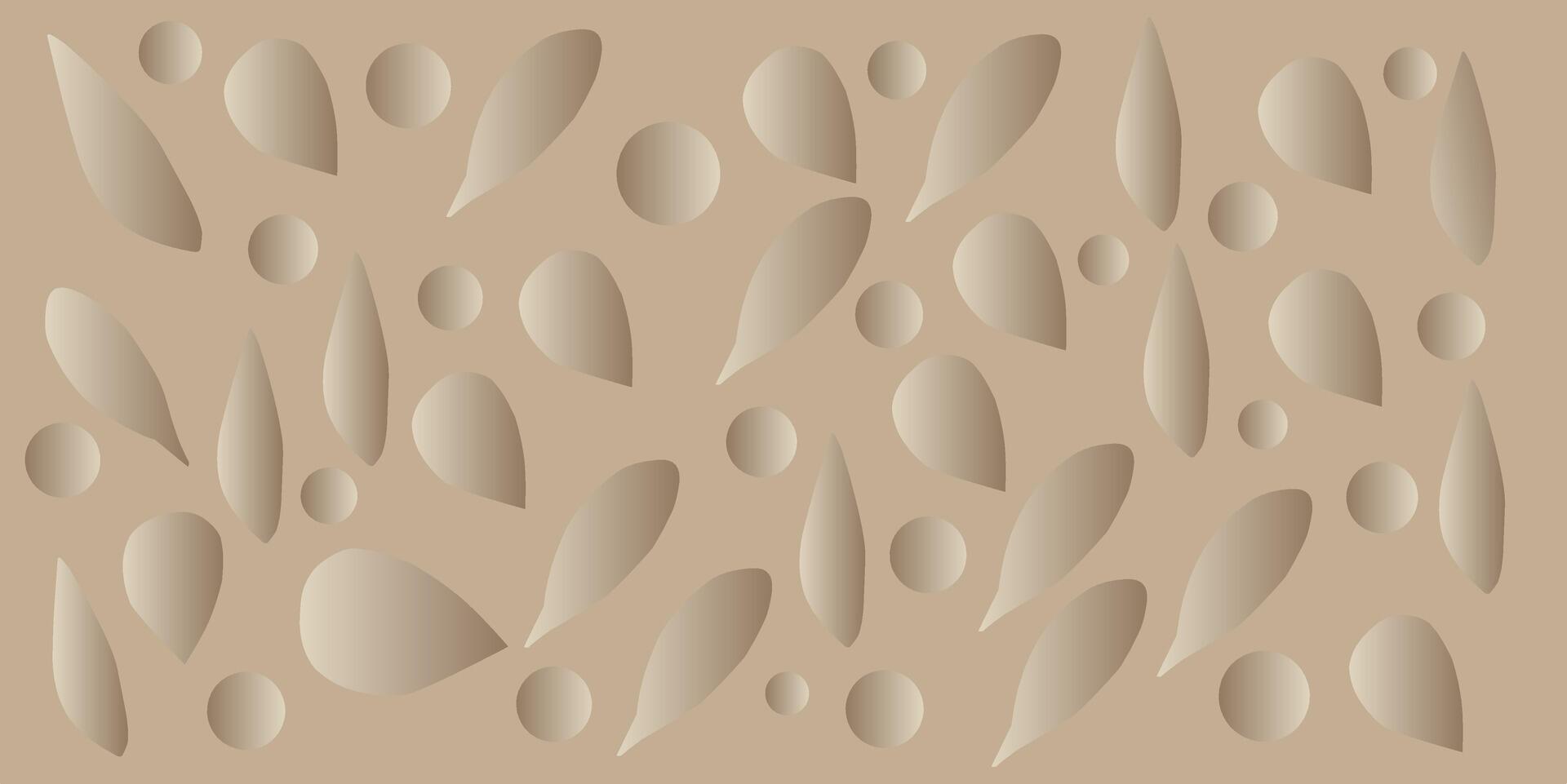 This abstract background features a leaf and circle pattern with a subtle 3D effect on a beige color palette. Ideal for a variety of creative graphic design purposes. vector