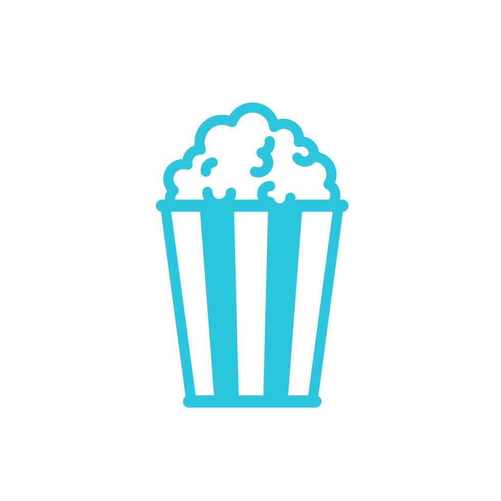 Popcorn icon. Isolated on white background. From blue icon set. vector