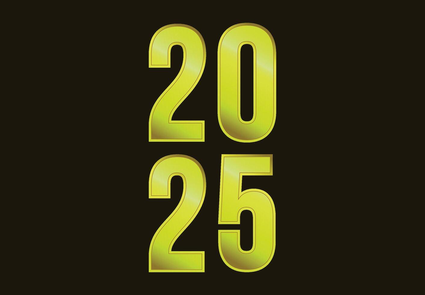 2025 Happy New Year Design Gold Elegant Art Abstract Illustration vector
