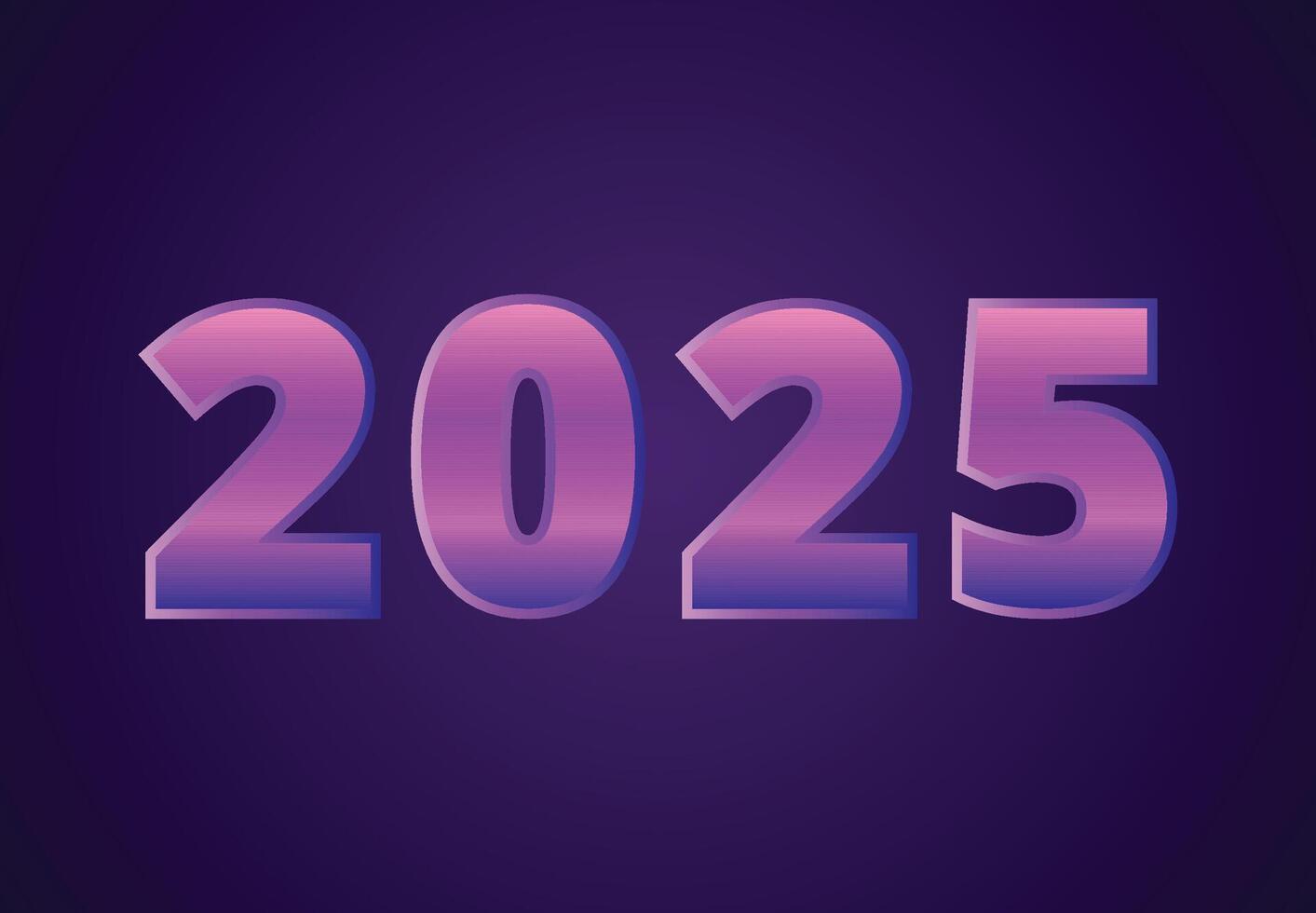 Happy New Year 2025 Purple Typography Elegant Design Abstract Illustration vector