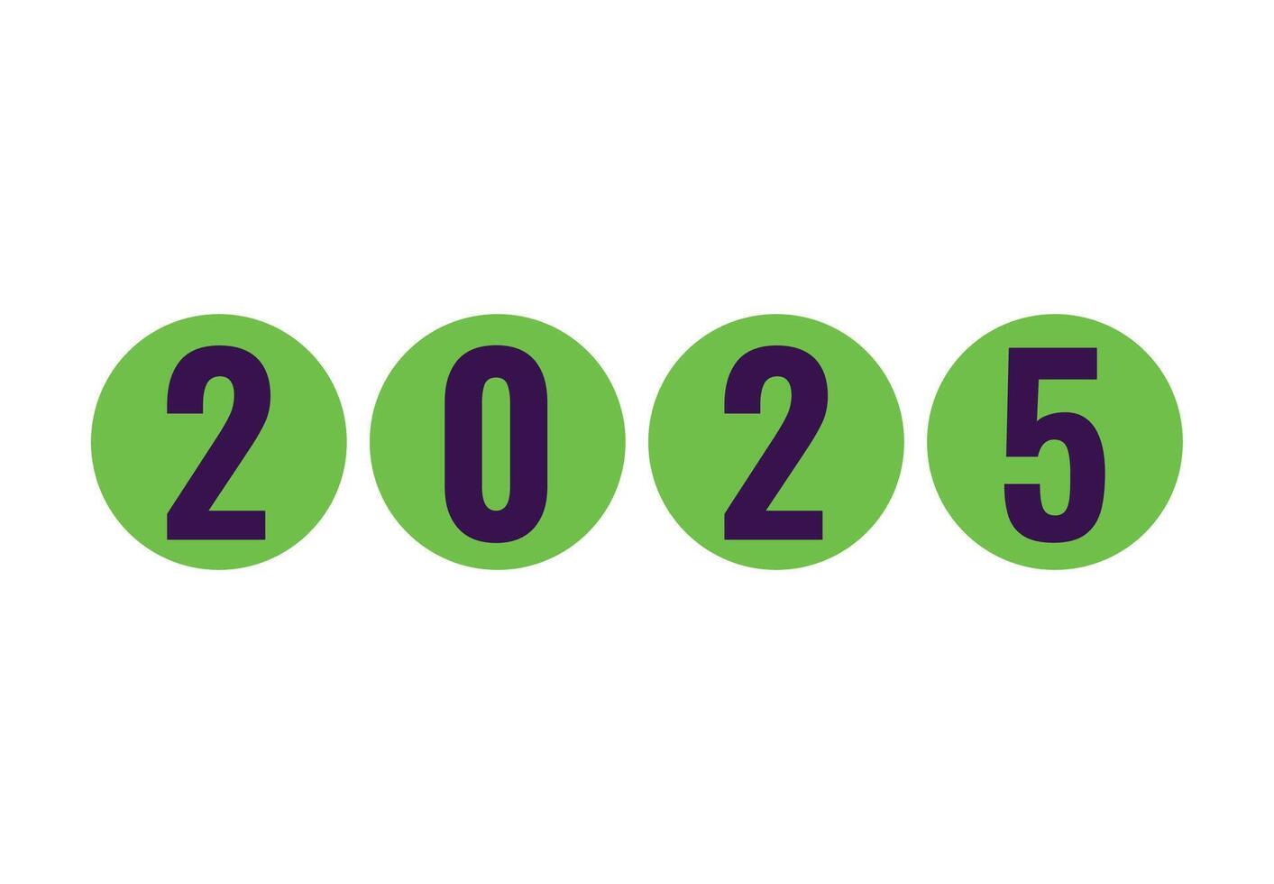 2025 Happy New Year Elegant Green Design Abstract Illustration vector
