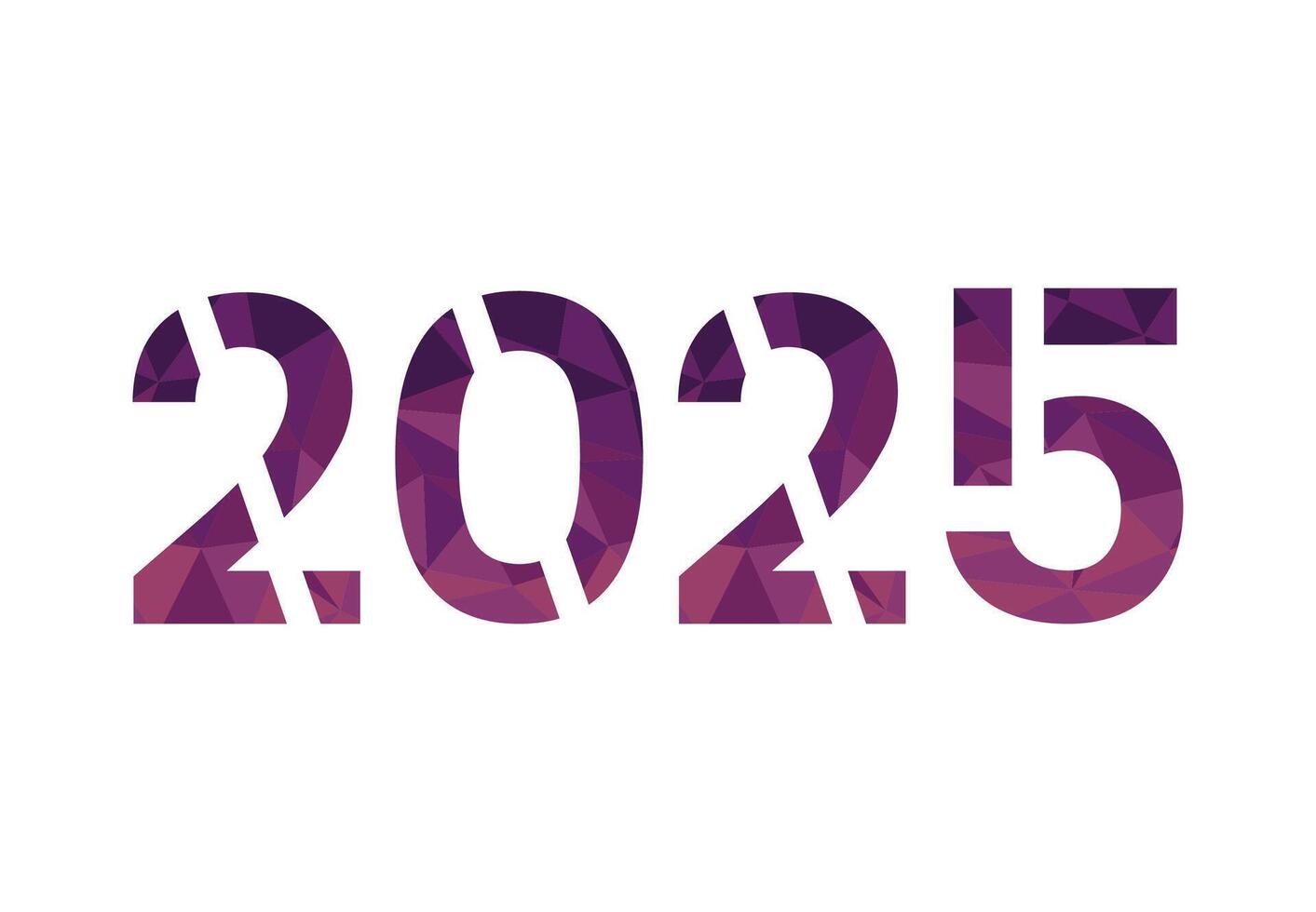 Happy New Year 2025 Festive Purple Design Abstract Illustration vector