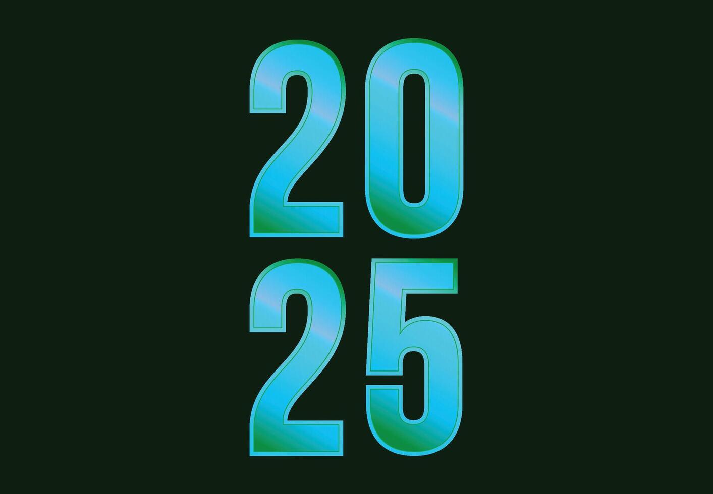 2025 Happy New Year Design Blue Elegant Art Abstract Illustration vector