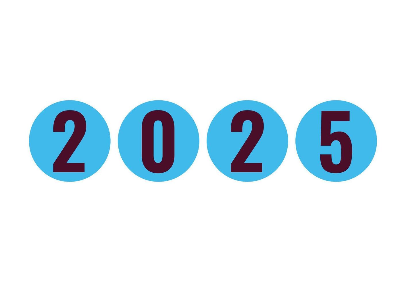 2025 Happy New Year Elegant Blue Design Abstract Illustration vector