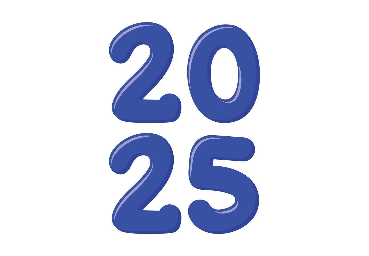 2025 Happy New Year Blue Art Design Abstract Illustration vector