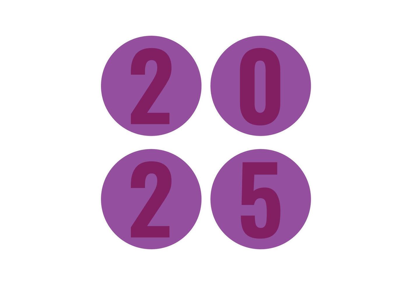 Happy New Year 2025 Elegant Purple Design Abstract Illustration vector