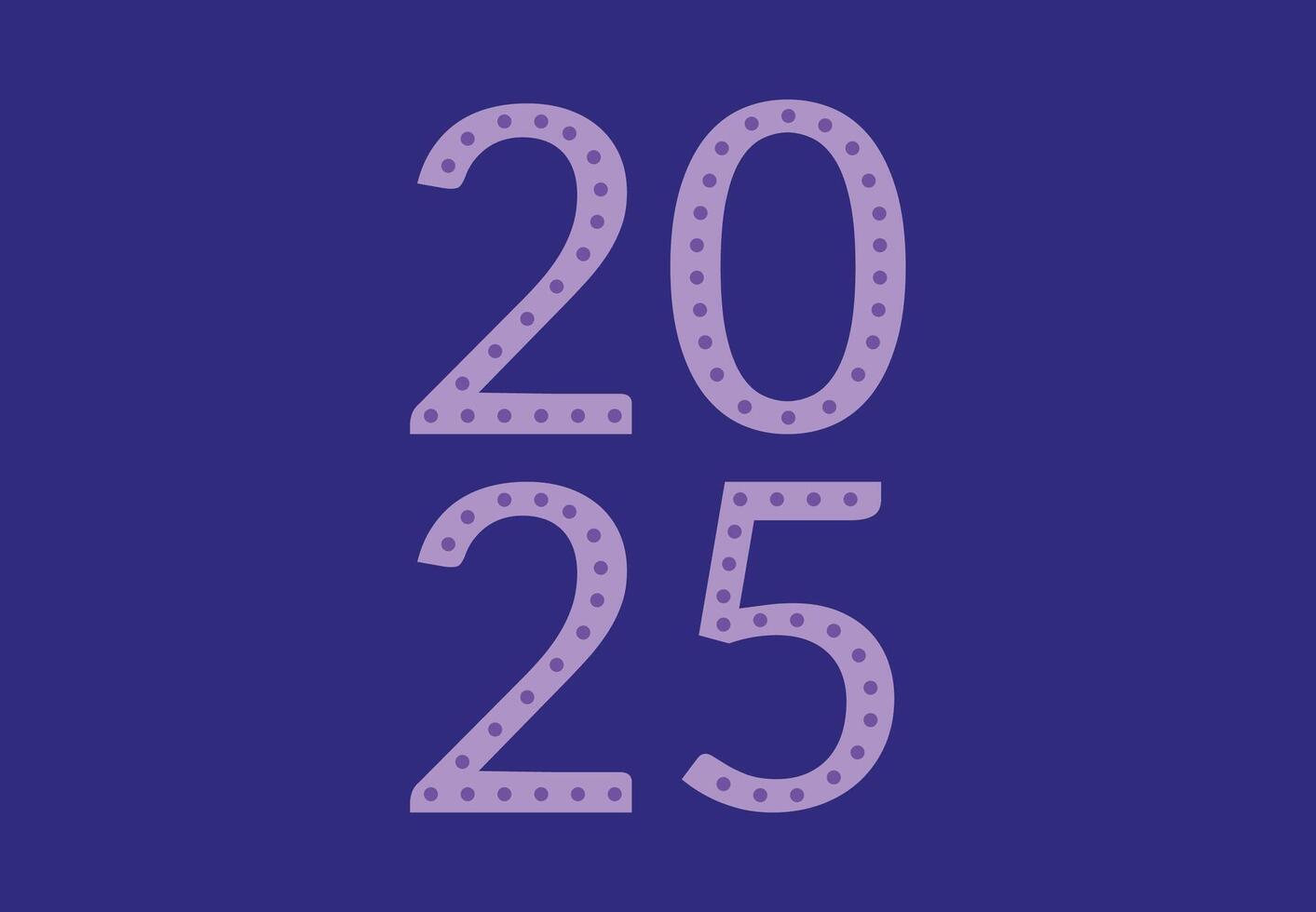 2025 Happy New Year Abstract Blue Design Logo Symbol Illustration vector