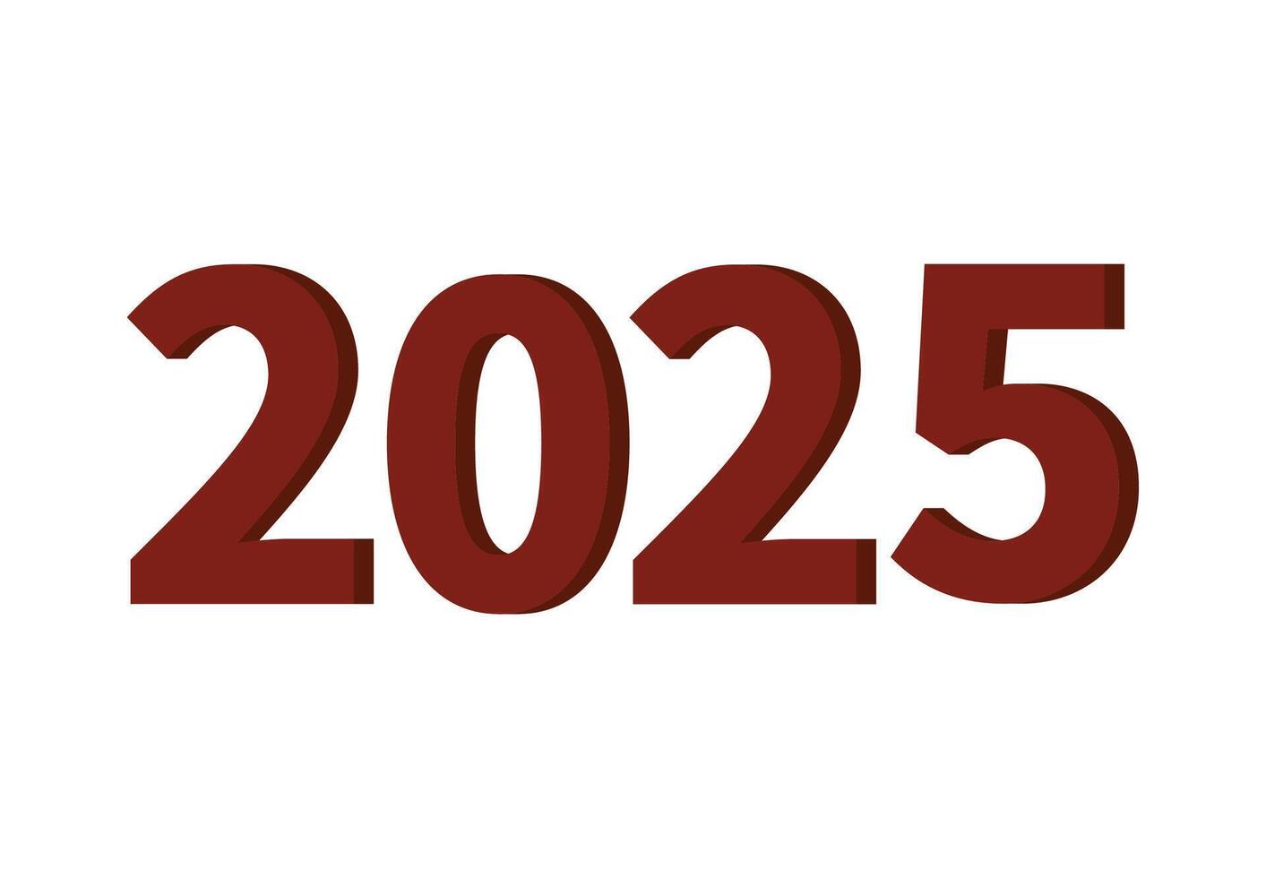 2025 Happy New Year Design Brown Elegant Abstract Illustration vector