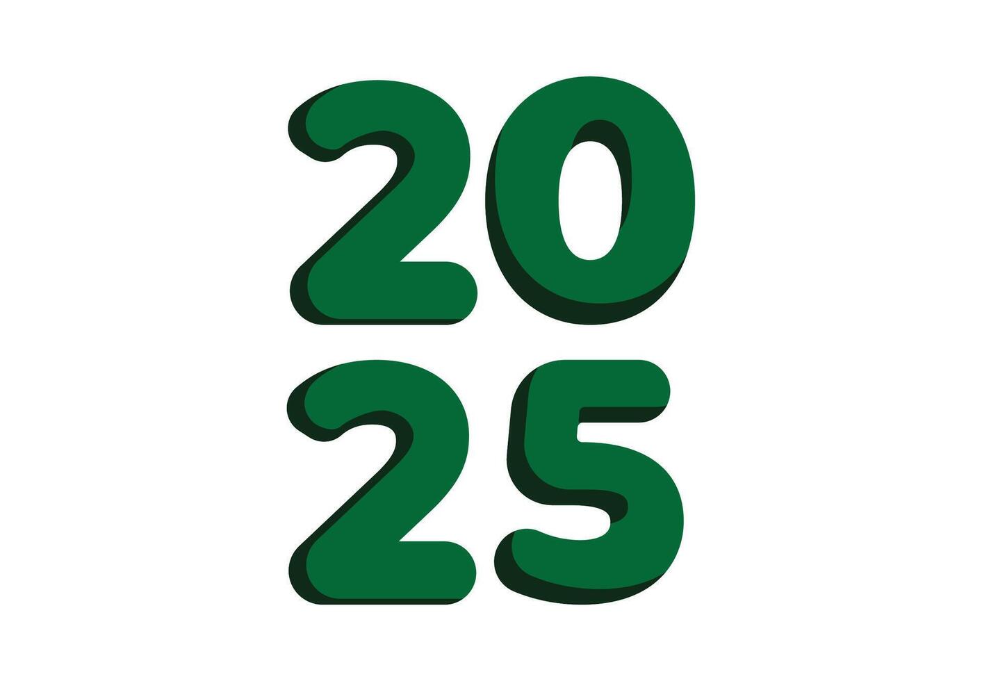 2025 Happy New Year Abstract Green Design Logo Symbol Illustration vector