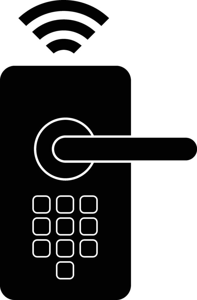 Smart Wireless Door Lock Icon vector