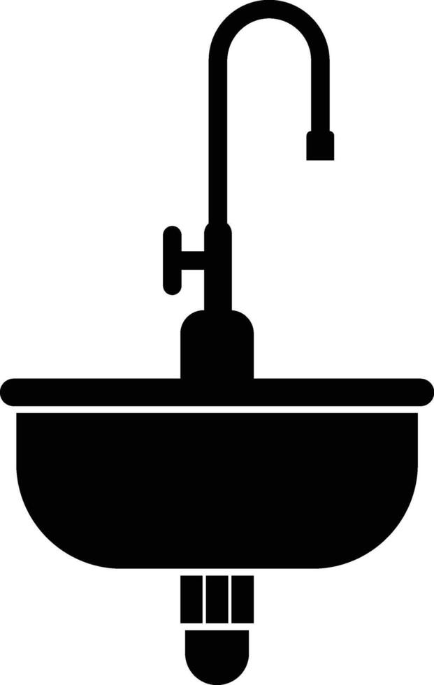 Kitchen Sink and Faucet Icon vector