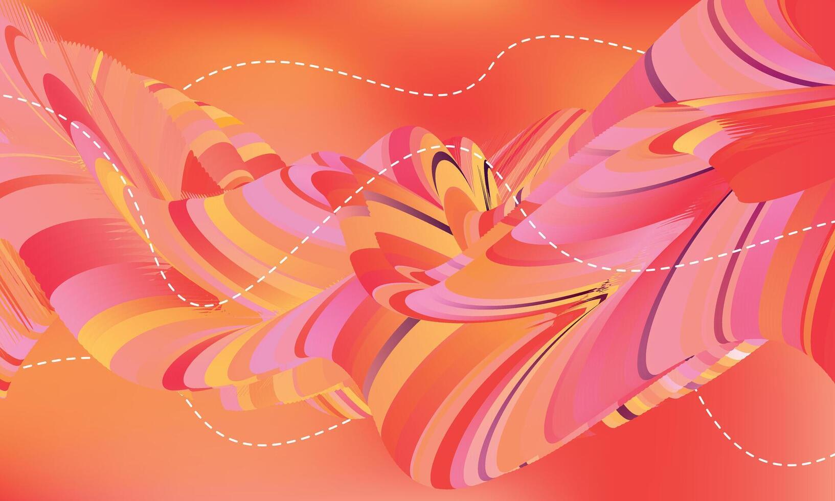 Abstract futuristic wavy background template. Surreal fluid shapes design backdrop. vector