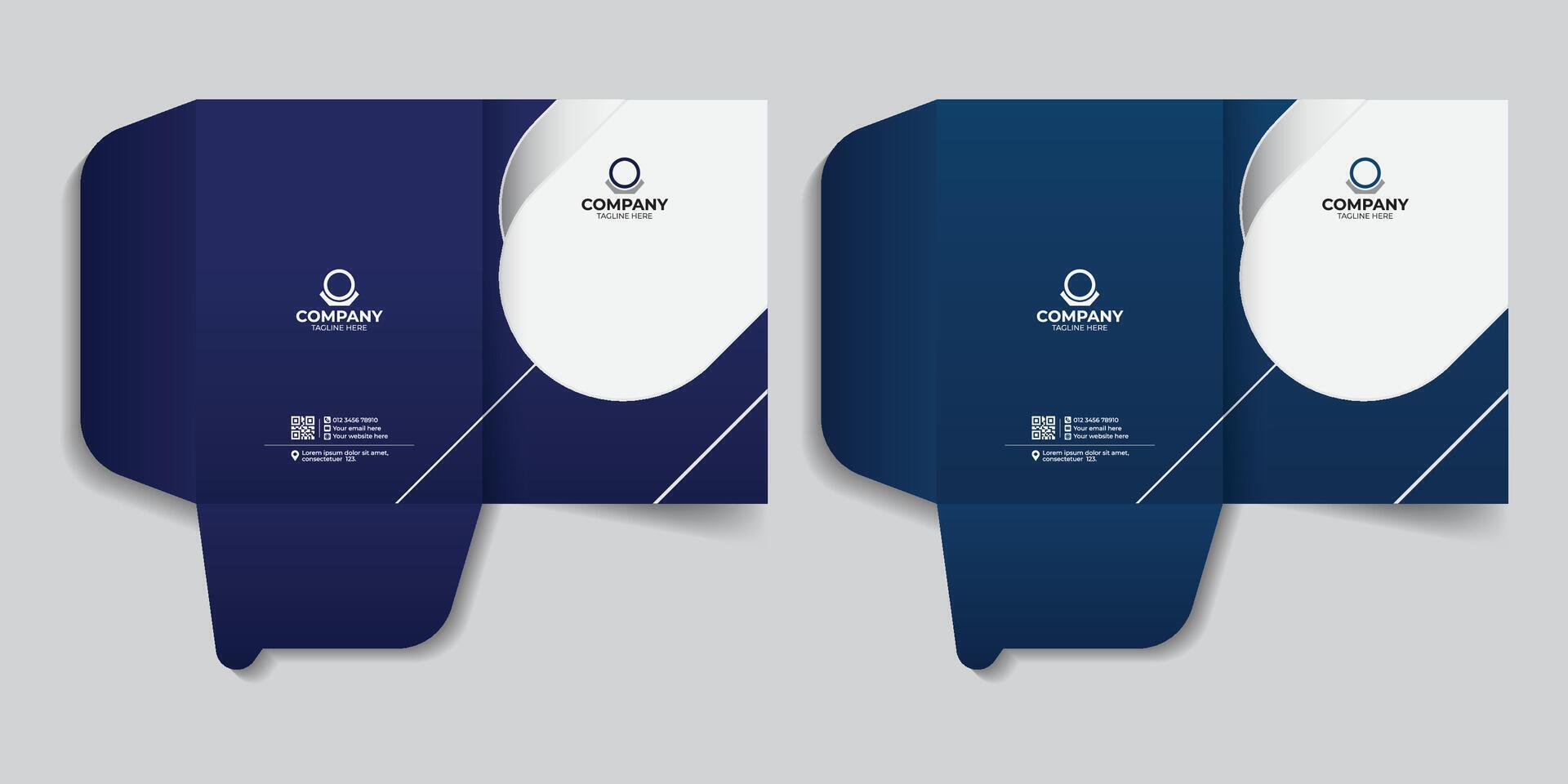 Corporate style creative geometric design for file folder or report cover vector