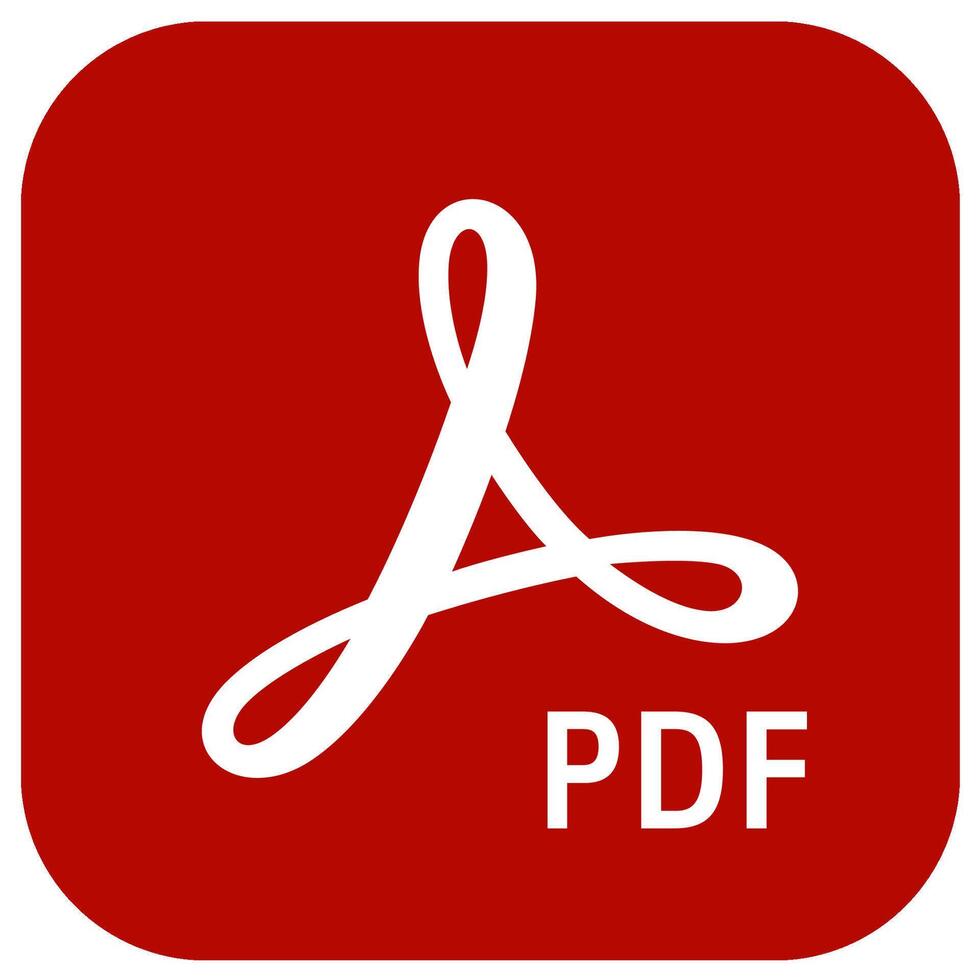 Adobe Acrobat Reader mobile application icon vector