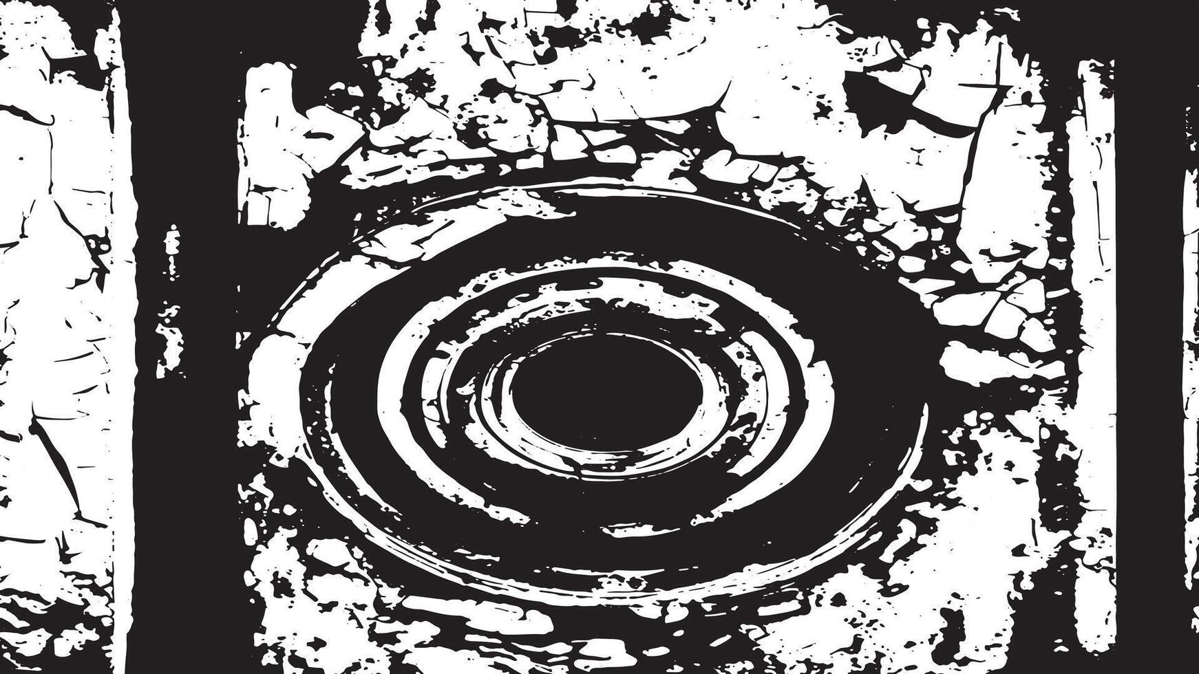 Worn, Cracked, and Grunge-Distressed Monochrome Overlay Texture for Raw Background and Layered Effects vector