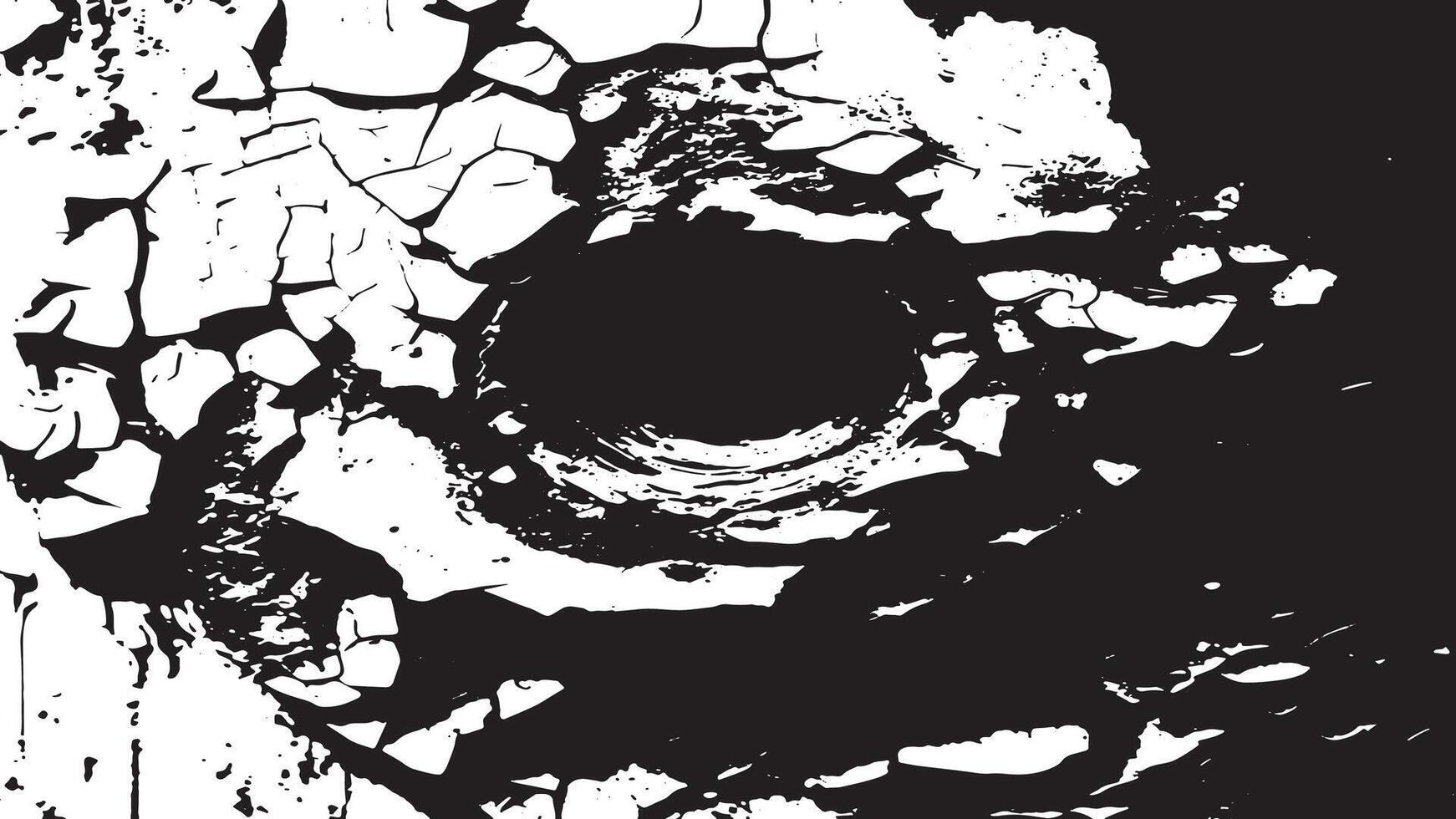 Cracked, Rough, and Weathered Monochrome Overlay Texture for Grunge Background and Distressed Effects vector