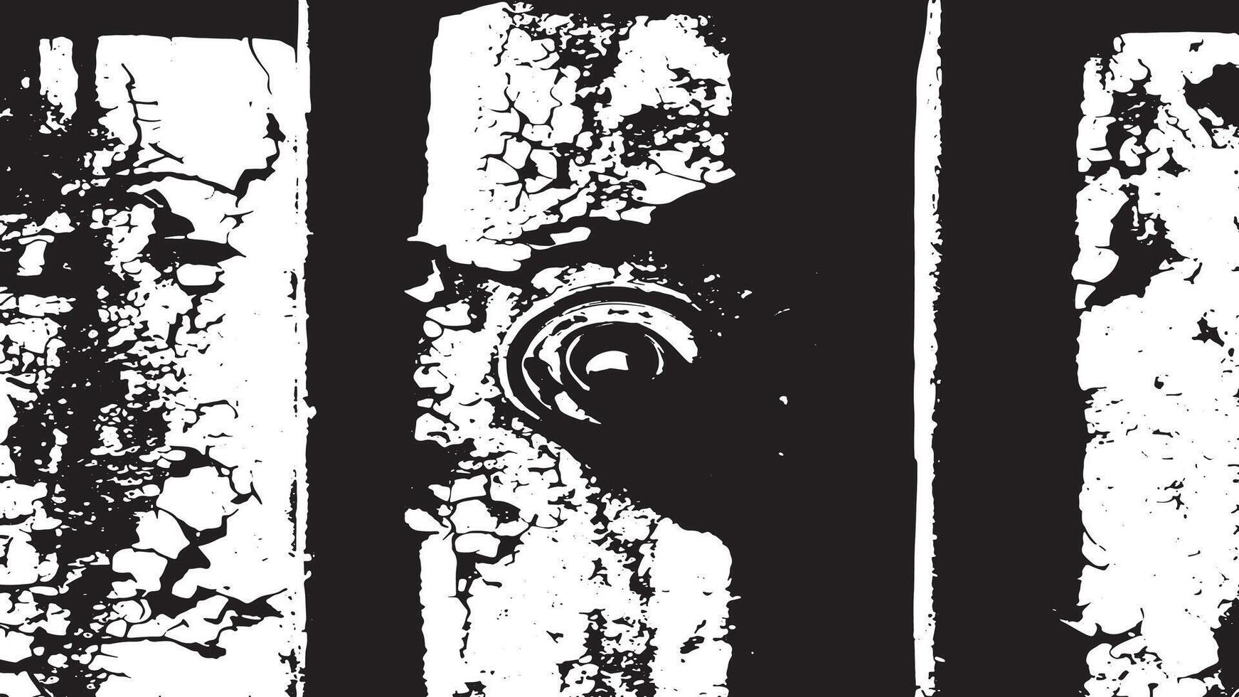 Cracked, Worn, and Distressed Texture Overlay with Monochrome Grunge for Backgrounds and Layering vector