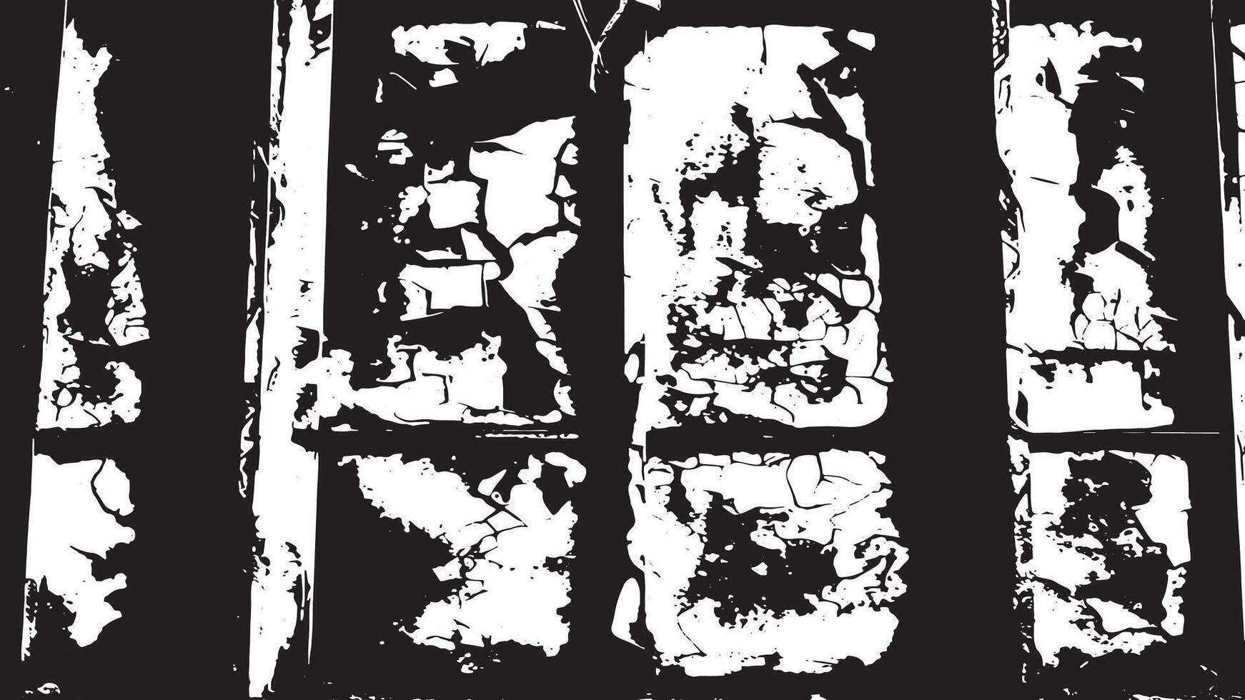 Weathered Grunge Texture with Cracked and Distressed Overlay in Monochrome for Bold Background Designs vector