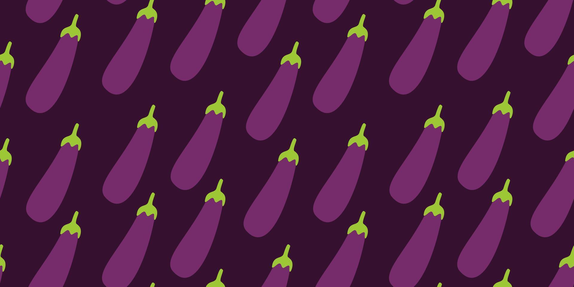 Eggplant pattern Background. flat illustration Eggplant background. seamless pattern Eggplant. Eggplant flat illustration background. Eggplant Pattern Flat. vector
