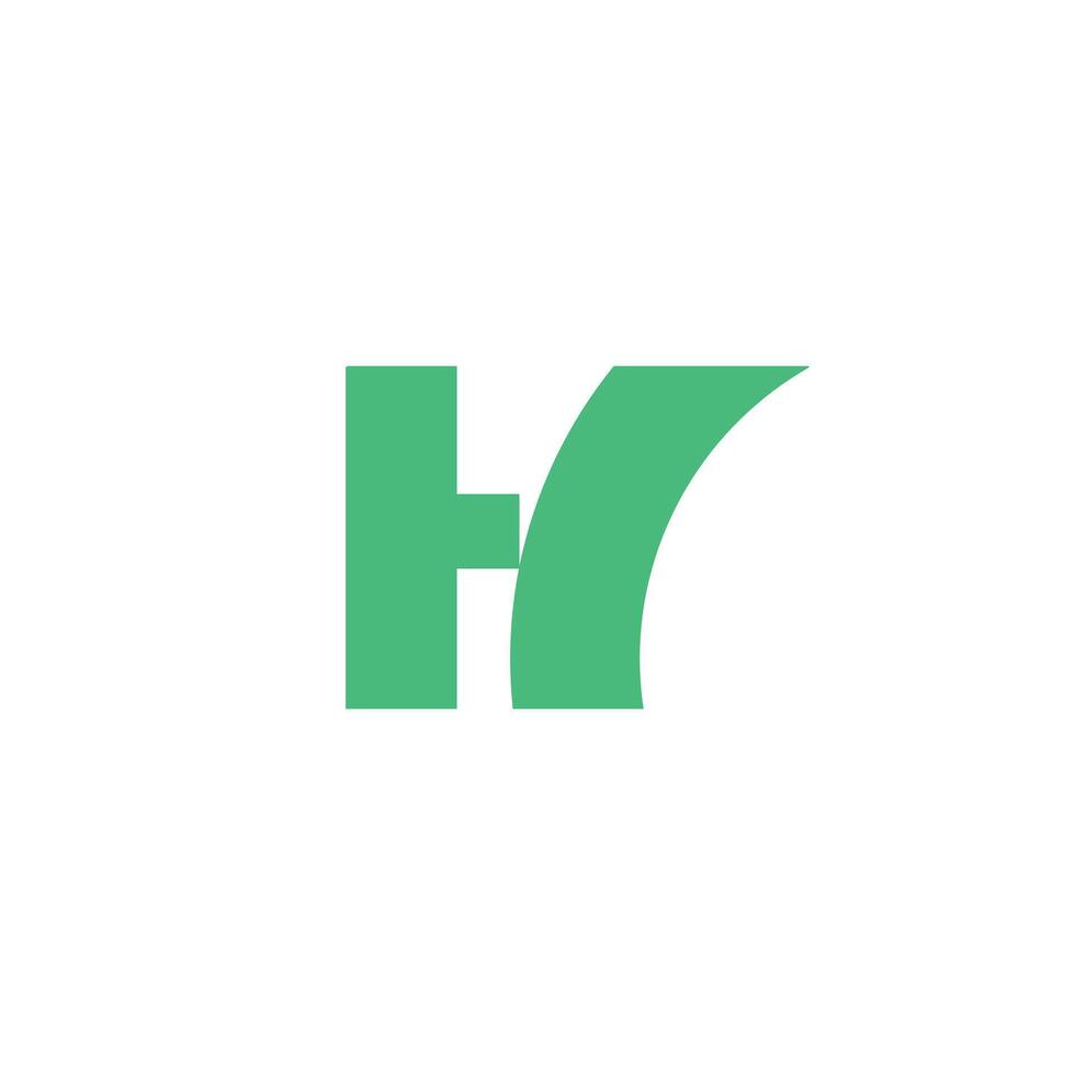 letter H with T combination logo design vector