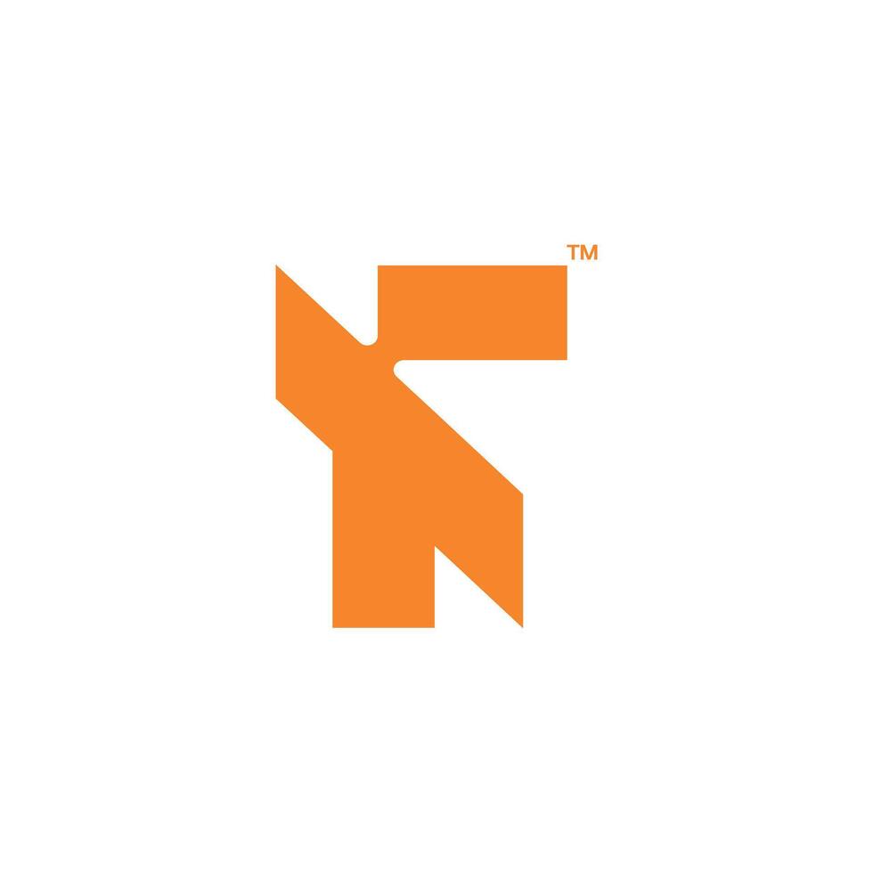 Letter TF combination abstract logo design vector