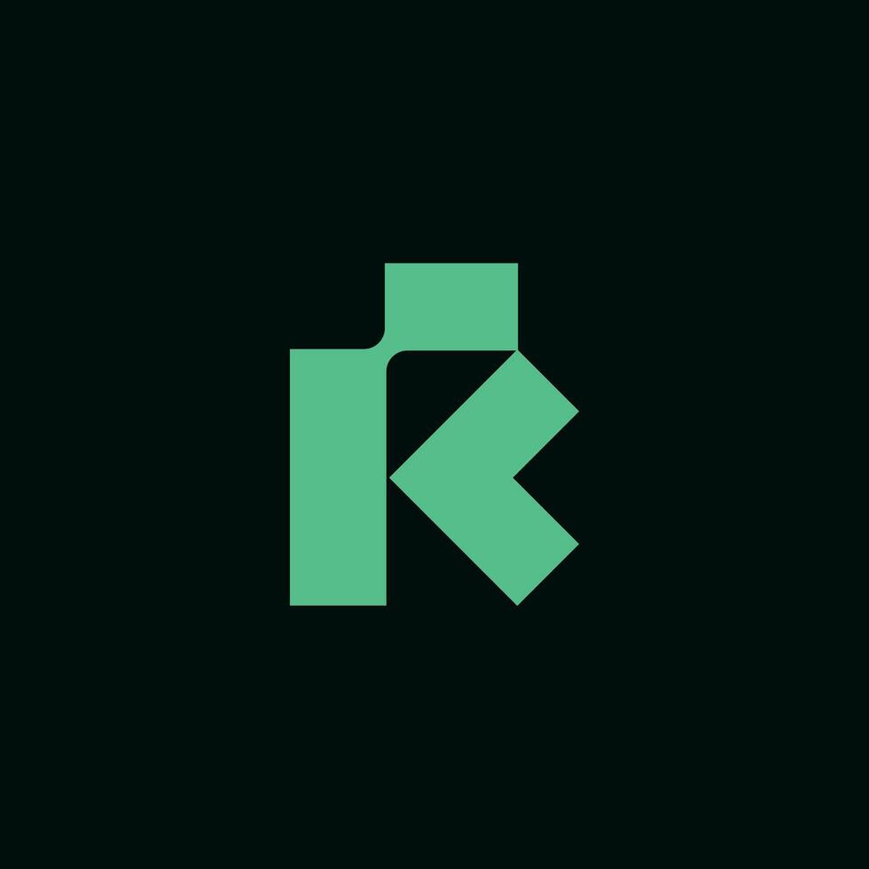 Letter R tech logo design vector