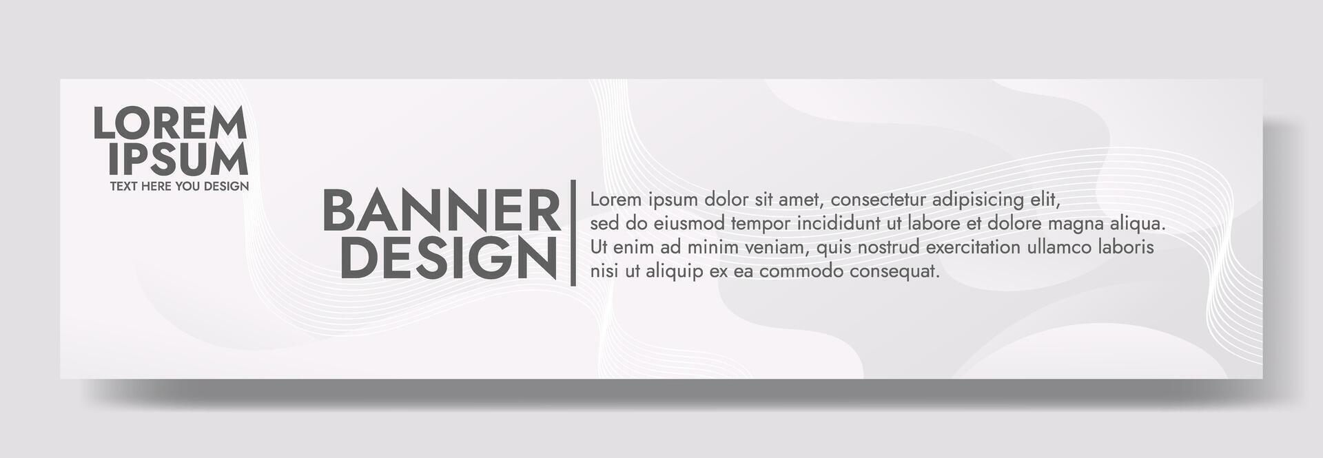 Clean and modern banner design with a minimalist white background and subtle abstract details. vector