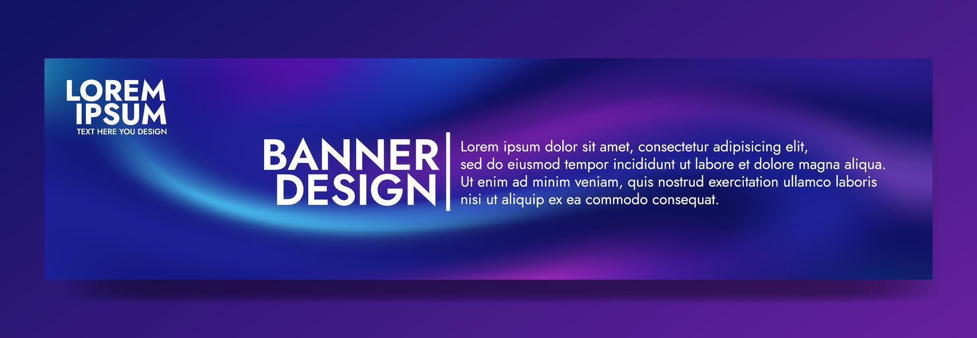 Abstract blue and violet wave gradient Banner Design Template. Perfect for marketing campaigns, website headers, and presentations. vector