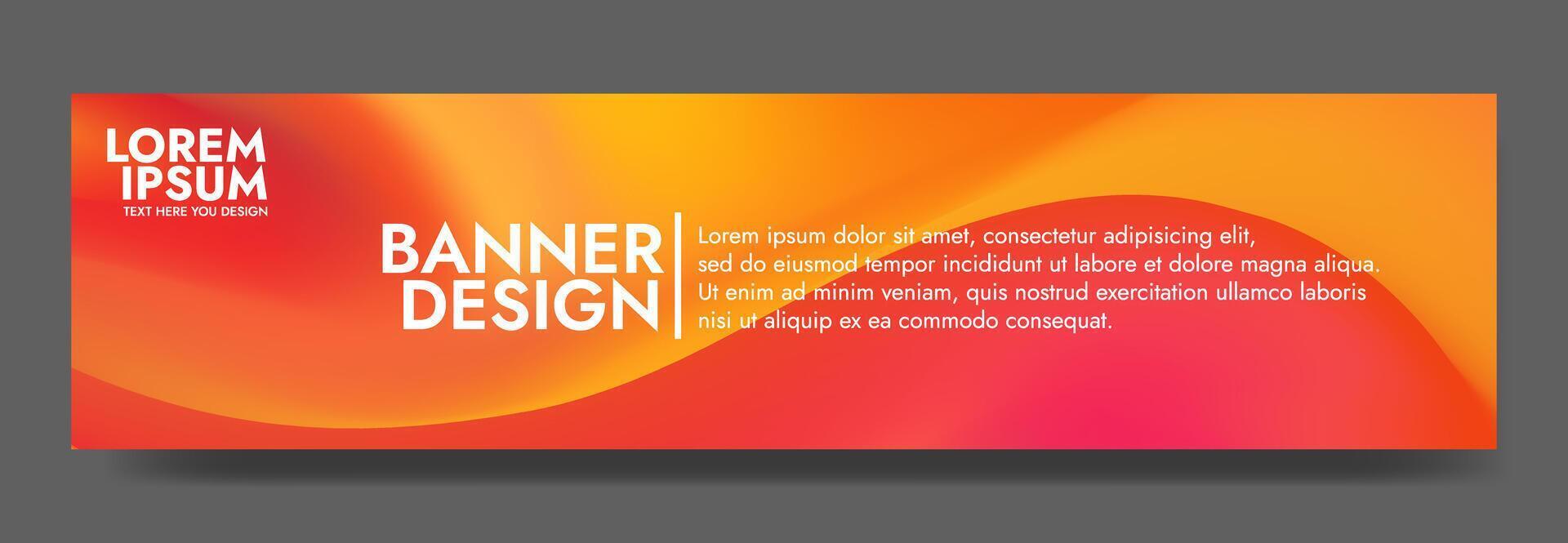 Modern and eye catching banner design featuring a dynamic orange wave on a dark background. vector