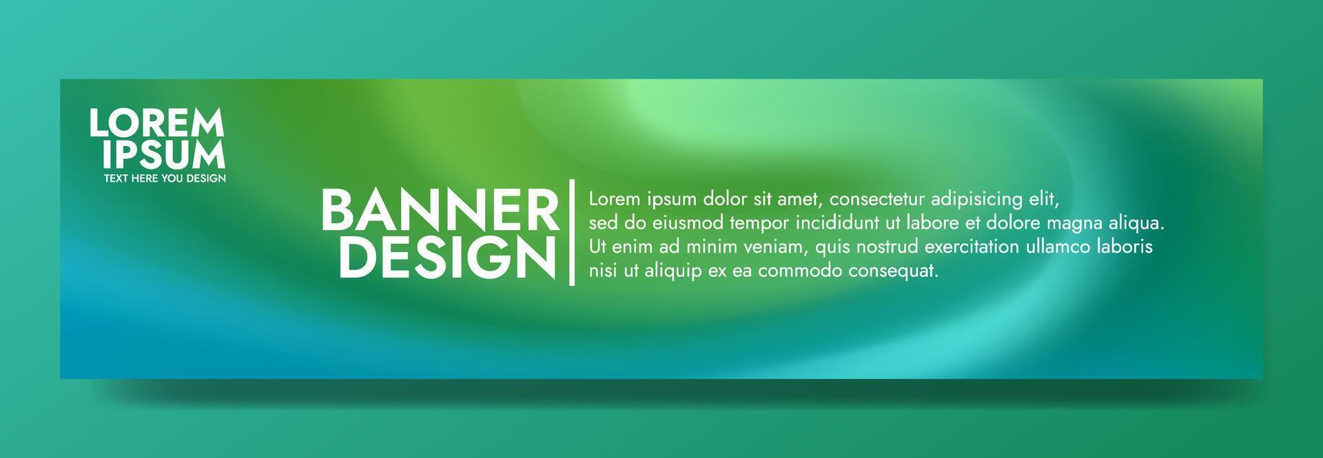 Modern and eye catching, this banner features a dynamic wave design in shades of green. vector