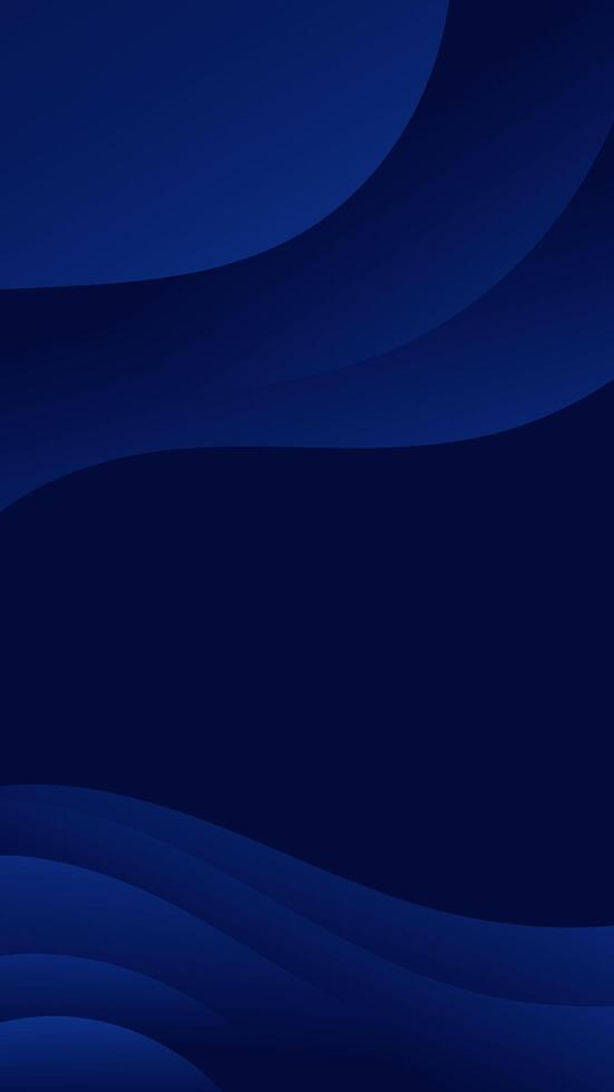 Modern and dynamic abstract background with flowing dark blue waves, ideal for tech designs. vector