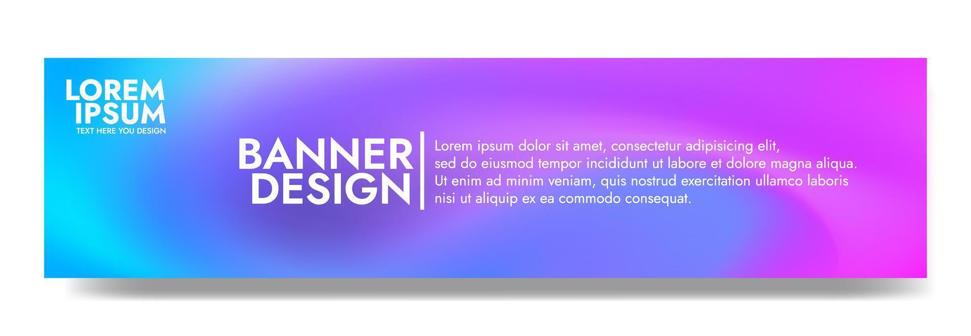 Modern and vibrant banner design template with gradient waves, perfect for promotions and marketing. vector