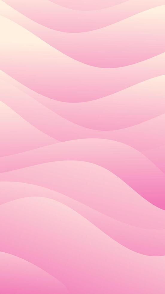 Soft and elegant vertical background with abstract pink waves, ideal for phone wallpapers or social media stories. vector