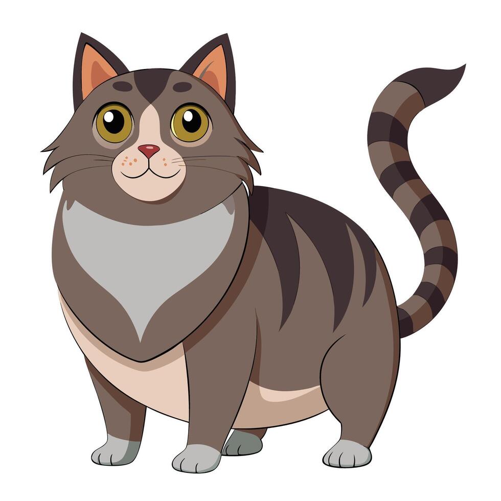 Fat Cute Cat vector