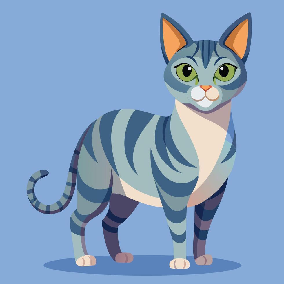Strong Cute Cat vector