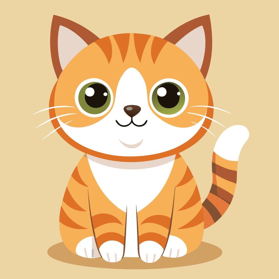 Sitting Cute Cat vector