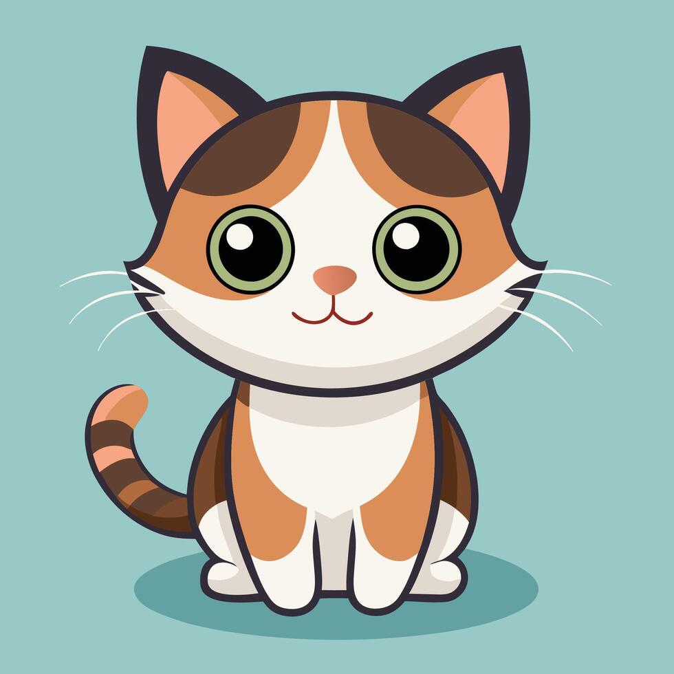 Gray color Little Cute Cat vector