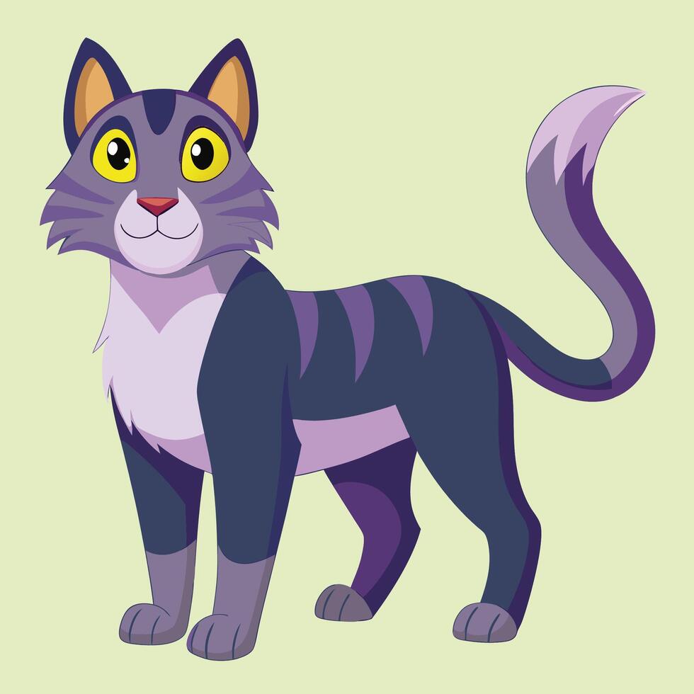Strong Cute Cat vector