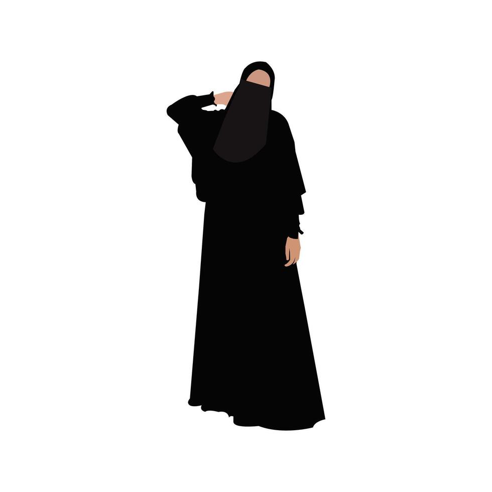 Hijab woman, muslim vector