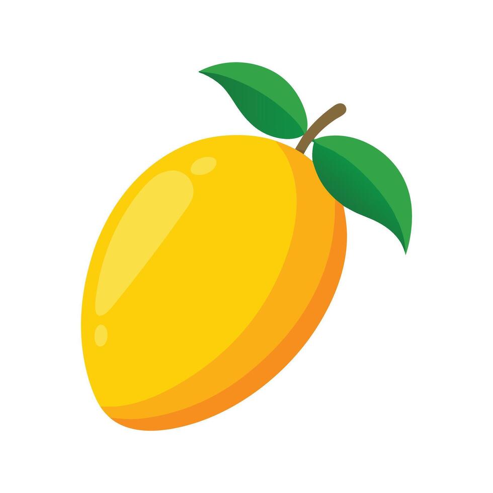 Mango isolated flat illustration on white background. vector