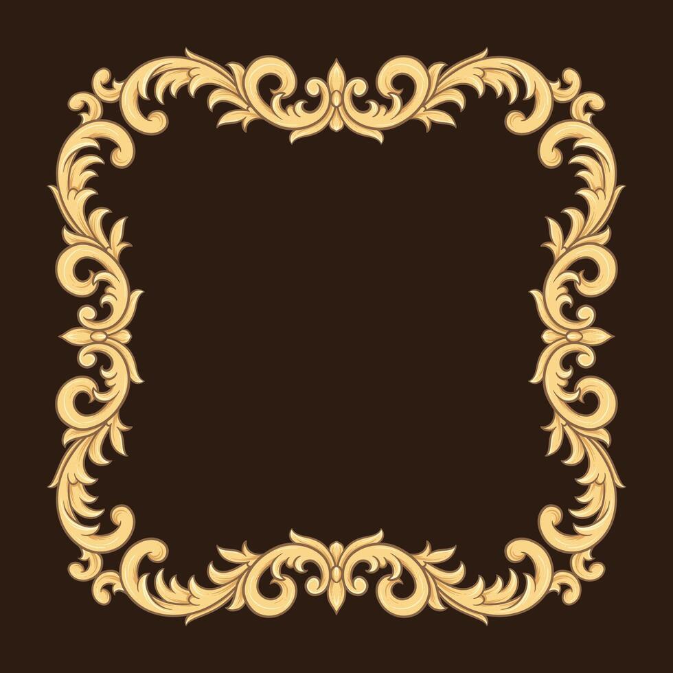 luxury gold ornamental classic engraved frame vector