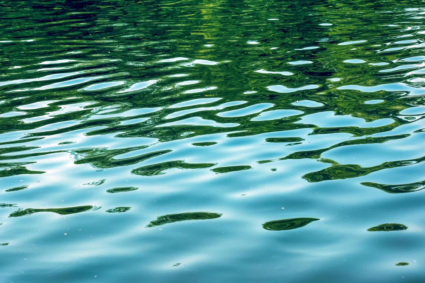 Water ripple texture background. Wavy water surface during sunset, golden light reflecting in the water photo